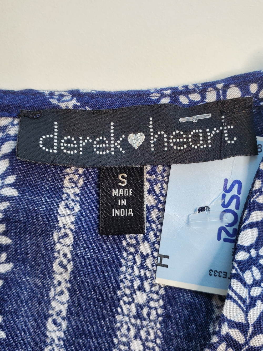 Derek Heart Women's V-Neck Jumpsuit, Blue/White (Size S) - Picture 4 of 7